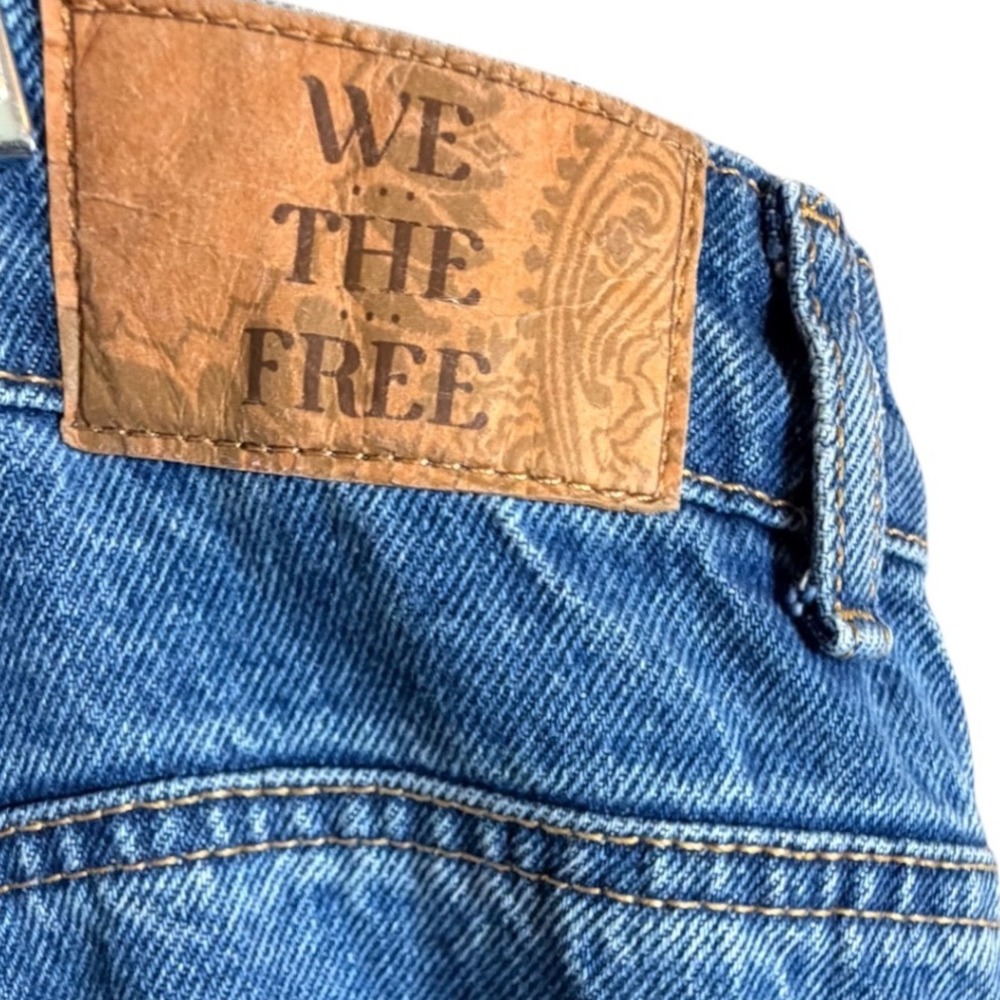 Free People We The Free Dreamscape Tiered Denim Wide Leg Jeans 33 - Picture 6 of 16